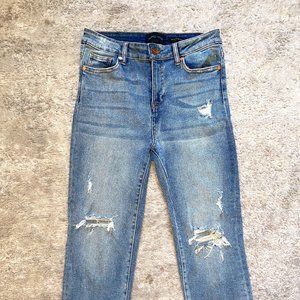 Kendall + Kylie The Icon High Rise Straight Distressed